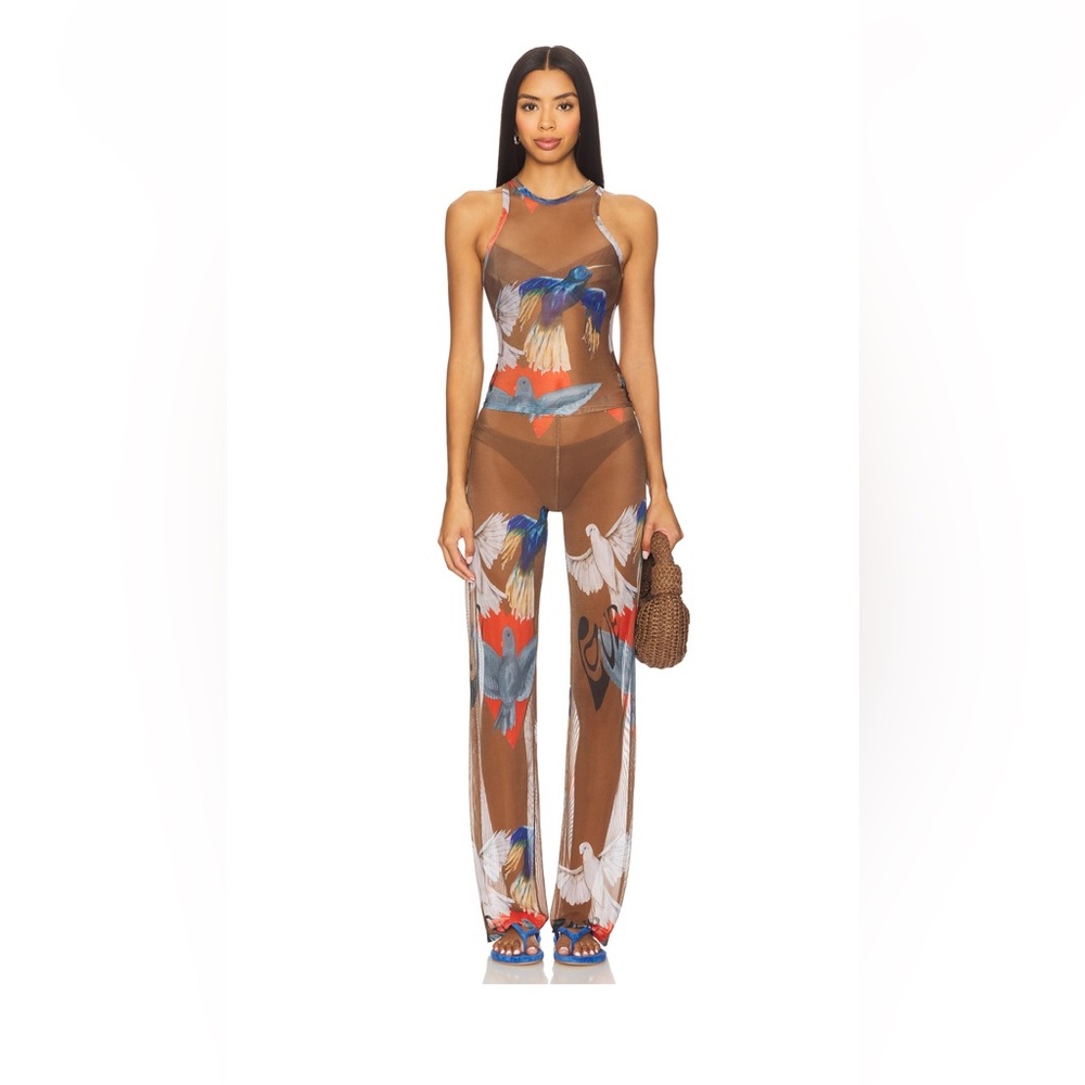 JULIET JOHNSTONE chocolate mesh pants